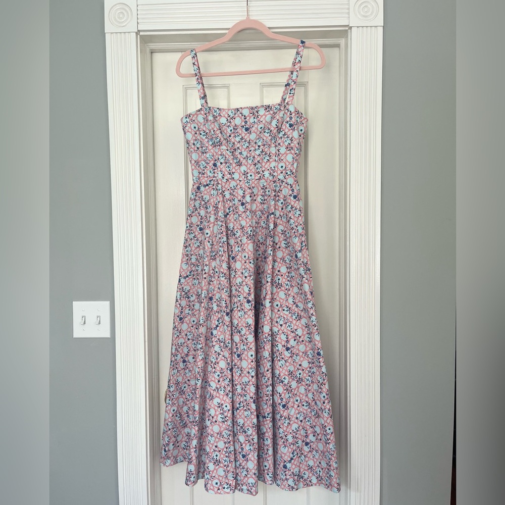 Hill House Margot Dress in Pink Basketweave - Picture 3 of 3